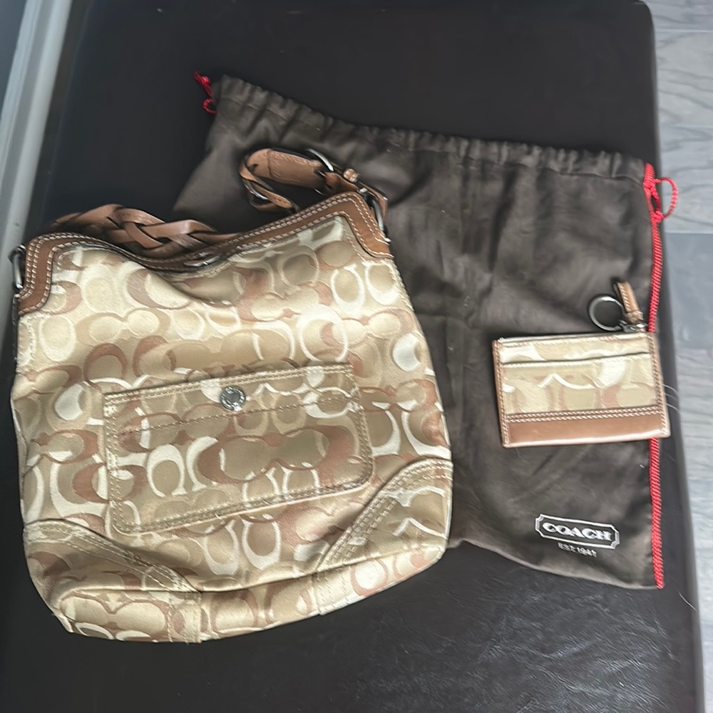 Coach purse with credit card slim wallet